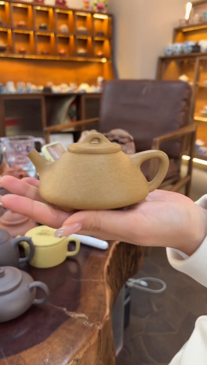 【闪购商品】紫砂茶壶【头哥手工壶】子冶石瓢黄金段光素