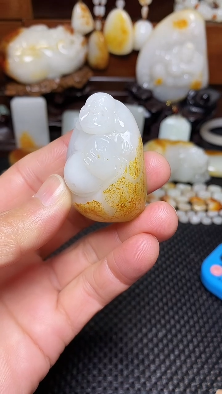 未镶嵌和田玉挂件白*2