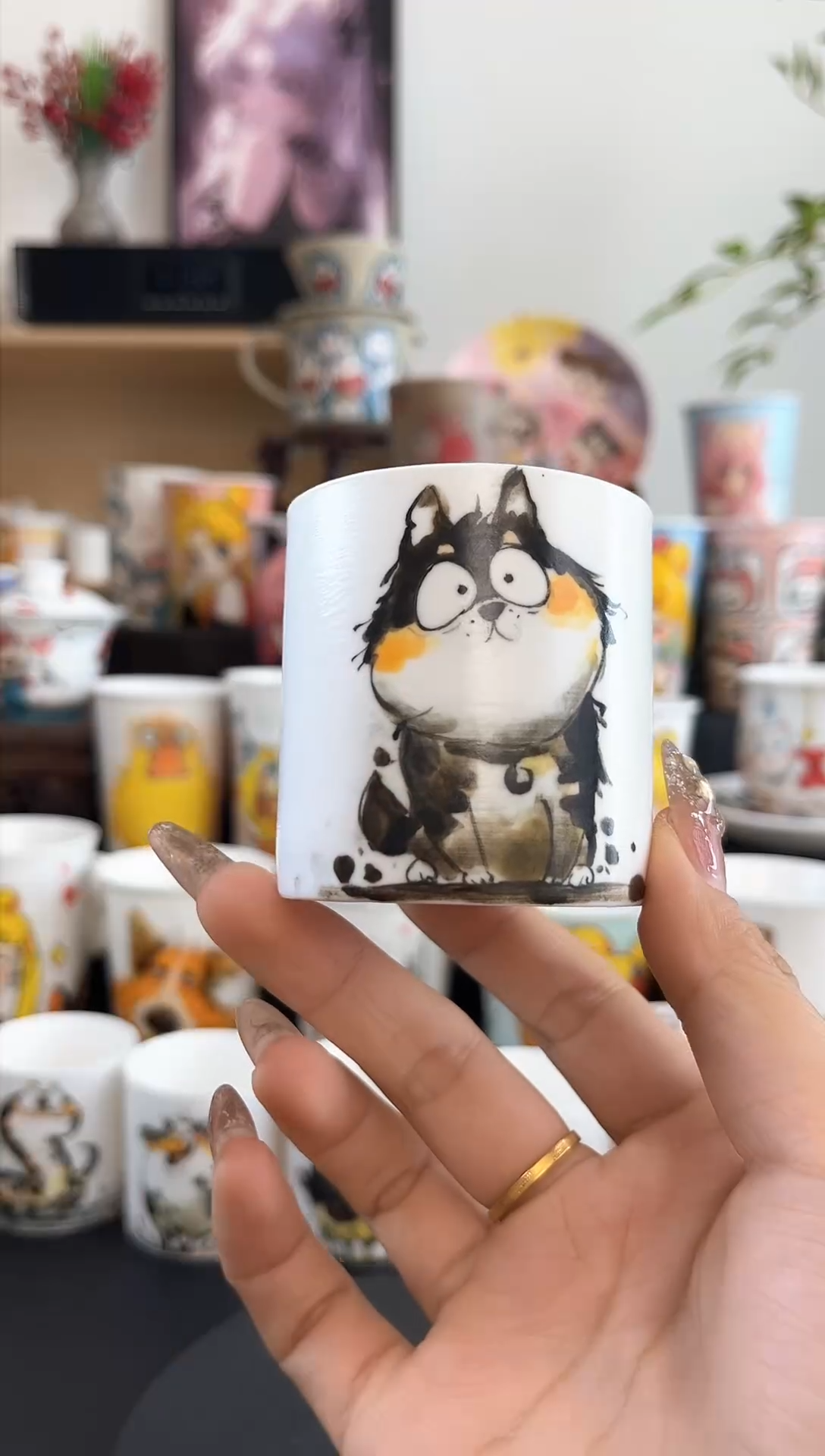 【闪购商品】摆件笙笙漫手工手绘小杯杯