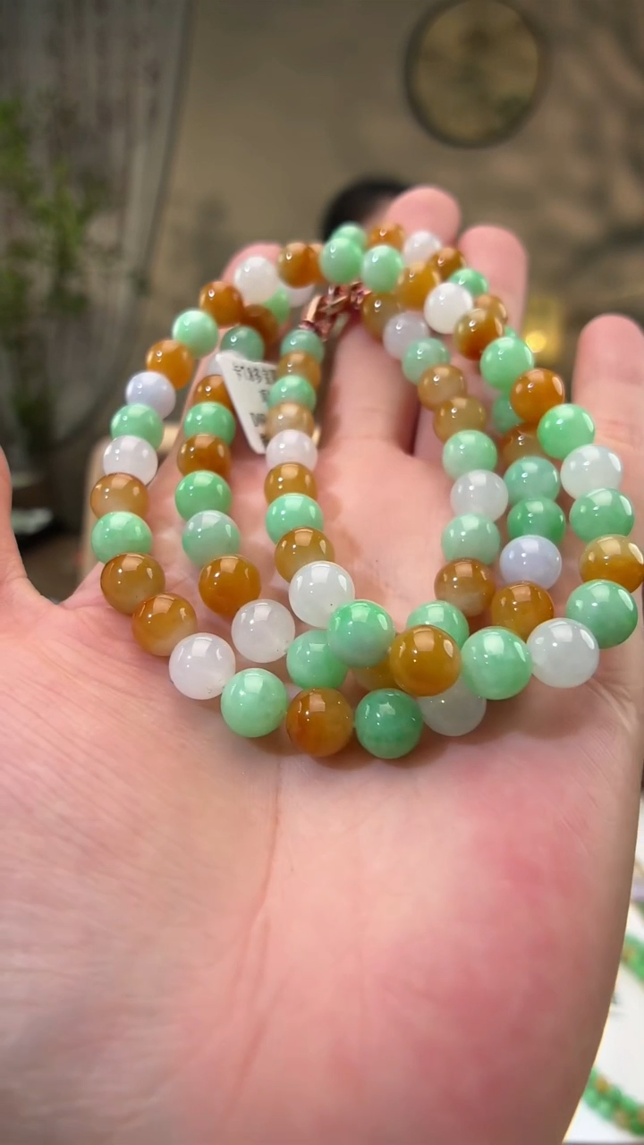 颈饰未镶嵌翡翠珠链