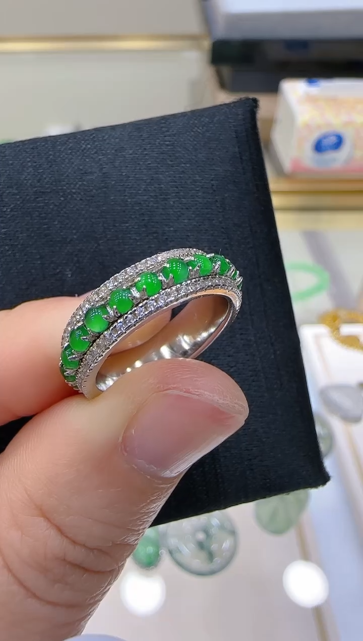 【闪购商品】翡翠戒指银S925镶嵌团购多样性发一件