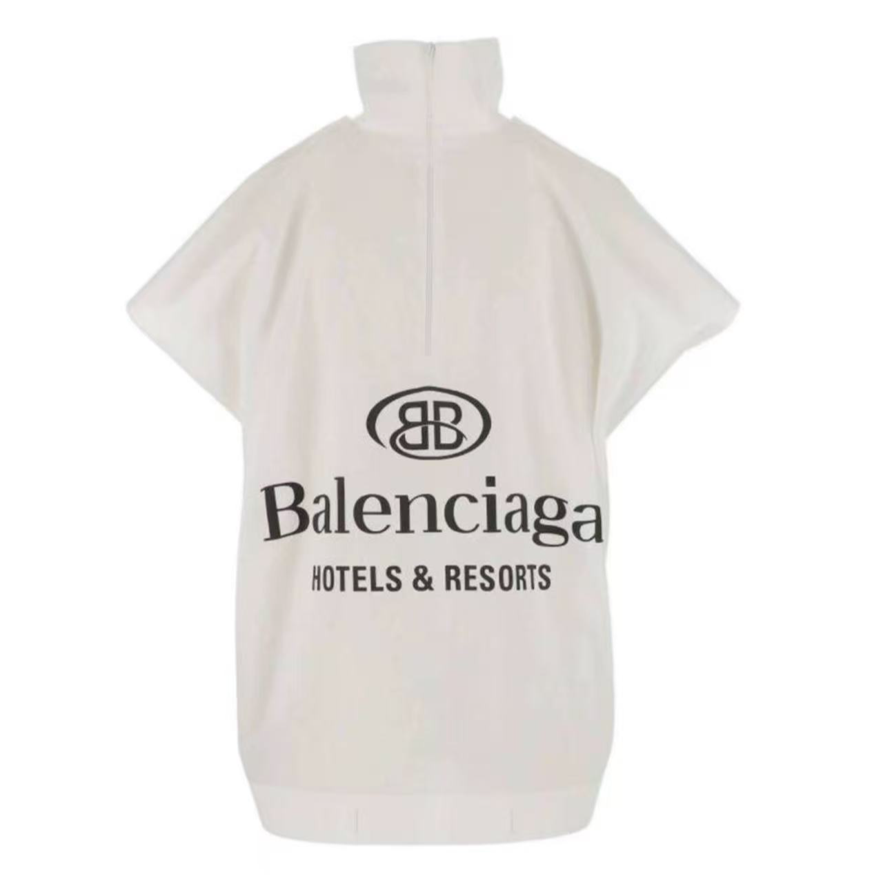 99新 Balenciaga/巴黎世家 白色落肩衬衫T恤 34码h518