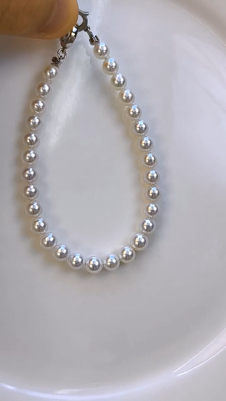 银S925镶嵌手链淡水珍珠5.5-6