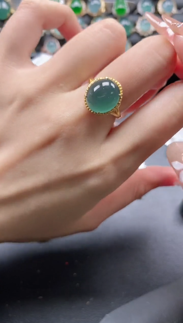 【闪购商品】翡翠戒指银S925镶嵌11111