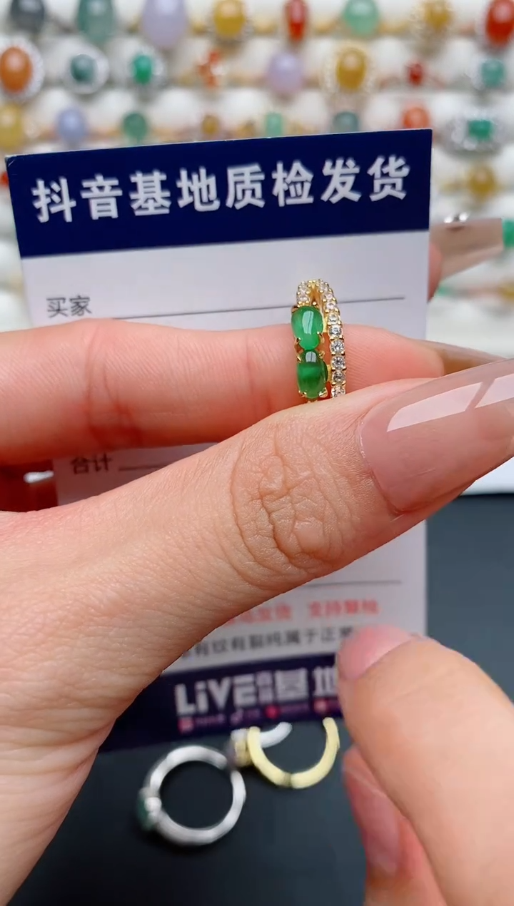 【闪购商品】翡翠戒指银S925镶嵌...............