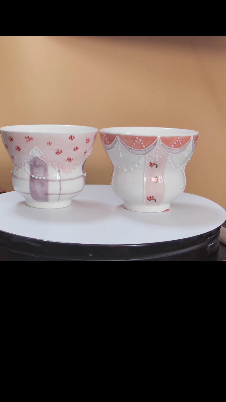 【闪购商品】陶瓷手绘碗口杯*单个（下单备注颜色款式）