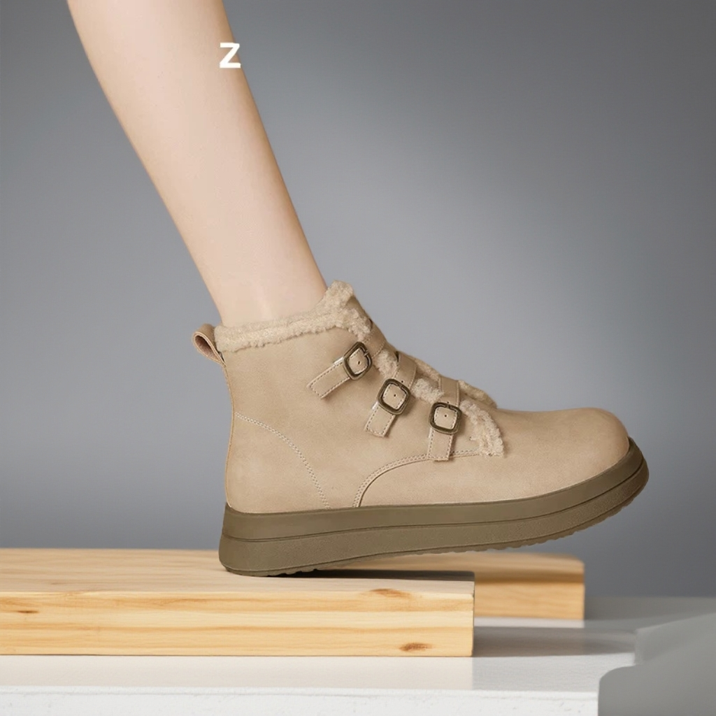 【女生高帮加绒板鞋】秋冬学生休闲小白鞋厚底板鞋加棉加厚524