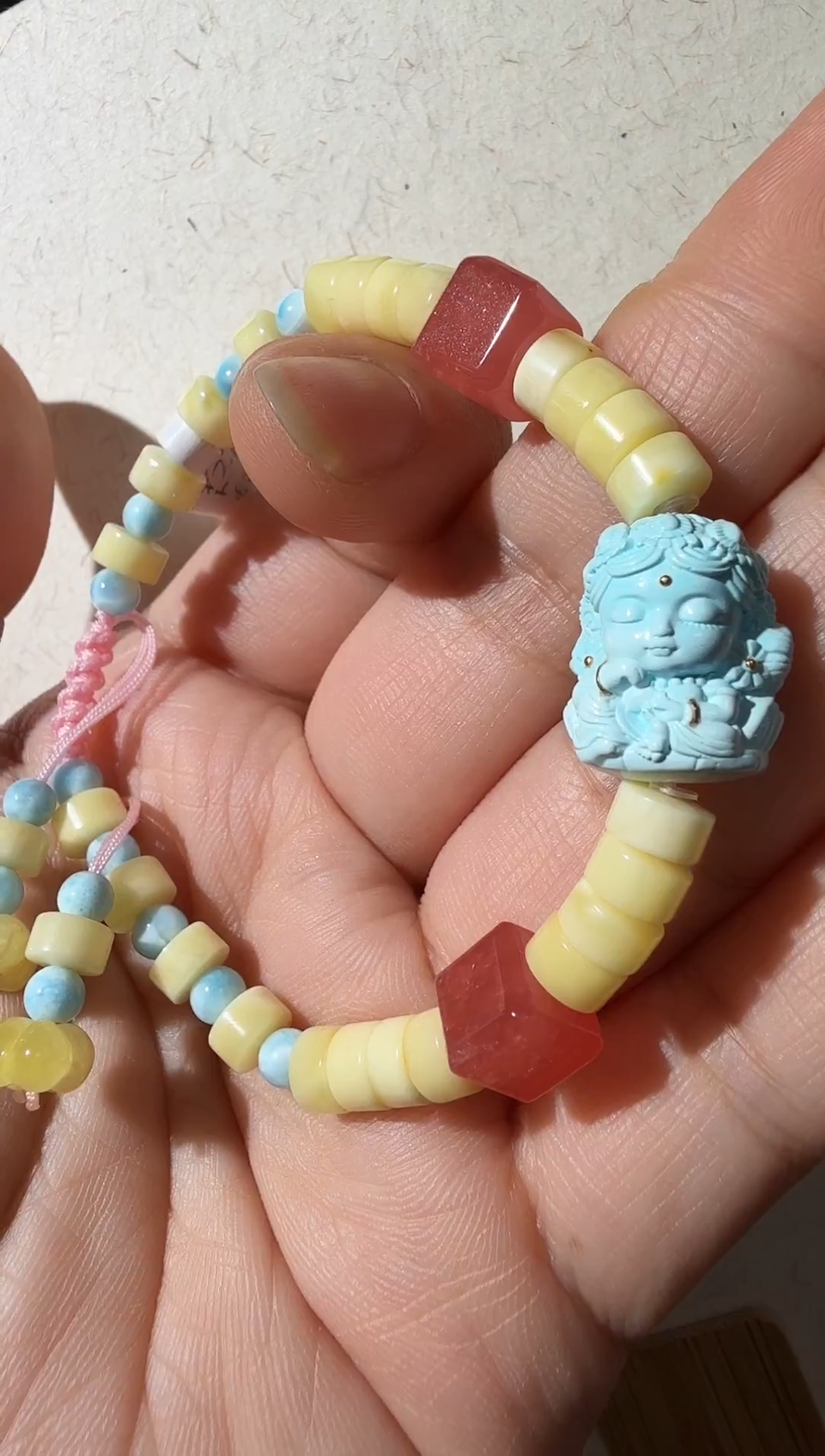 手链蜜蜡未镶嵌言*蜜蜡绿松石手链