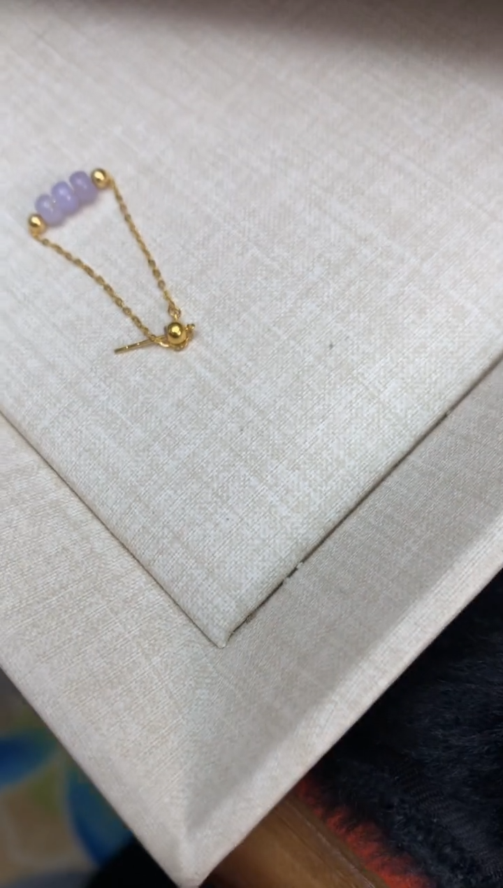 【闪购商品】翡翠戒指18K金镶嵌戒指链戒