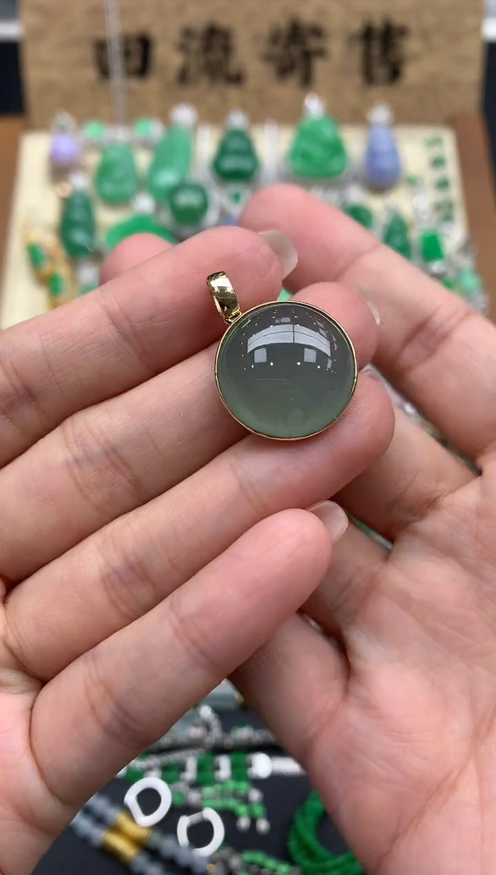 【闪购商品】翡翠颈饰18K金镶嵌278-中国好珍宝