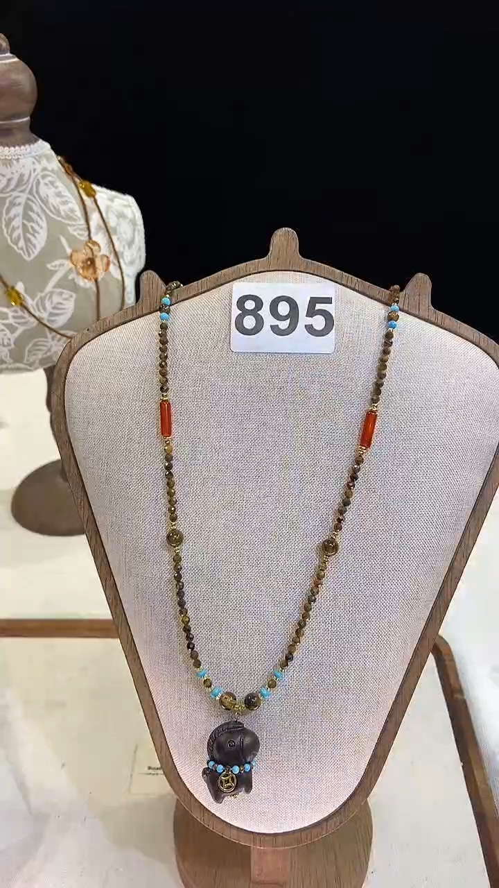 项链钛钢淡水珍珠895