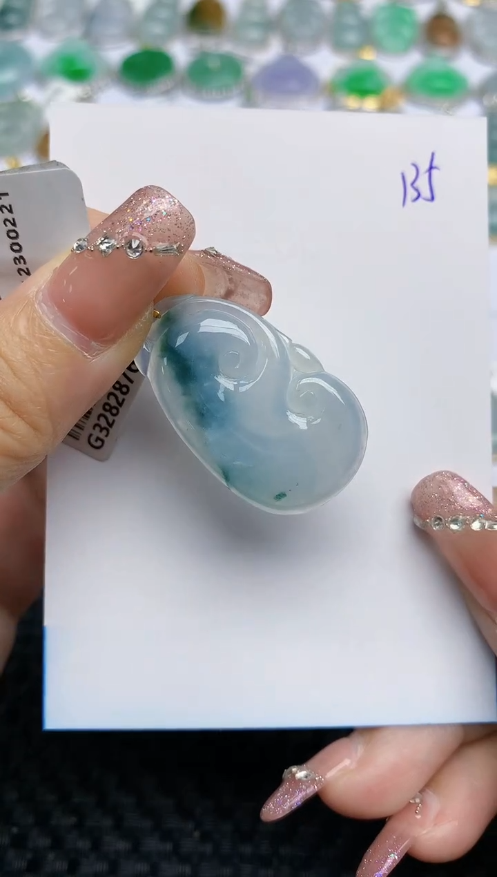 【闪购商品】翡翠颈饰18K金镶嵌天然A货翡翠 135