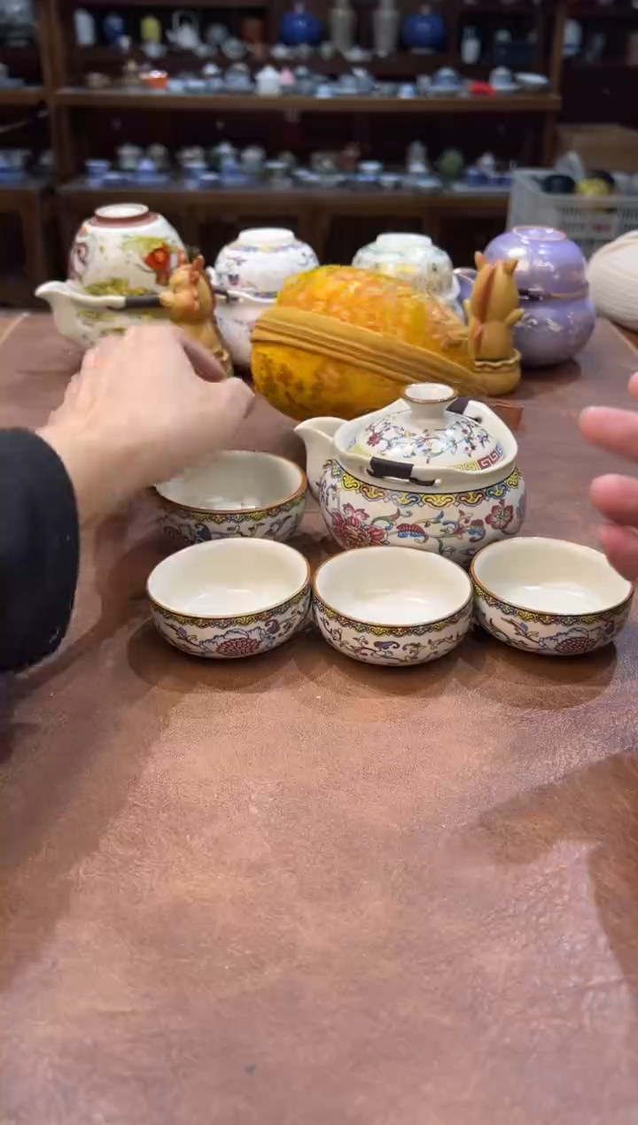 真的很便宜会开片的旅行茶具