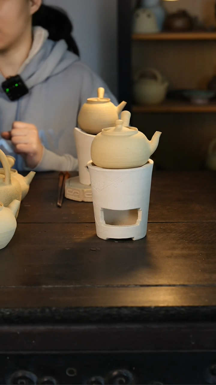 【闪购商品】白泥（一套小号）砂铫约300cc+炭炉送垫子