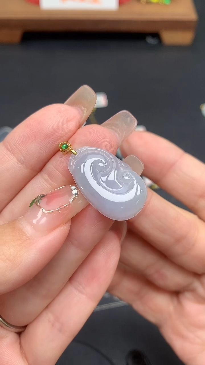 【闪购商品】翡翠吊坠(不含链)18K金镶嵌MS160293