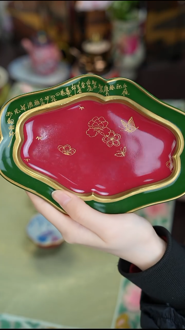 景德镇手工手绘华隐堂壶承