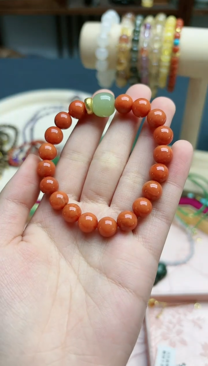 【闪购商品】南红玛瑙手串未镶嵌南红多宝9mm手串*1 TF