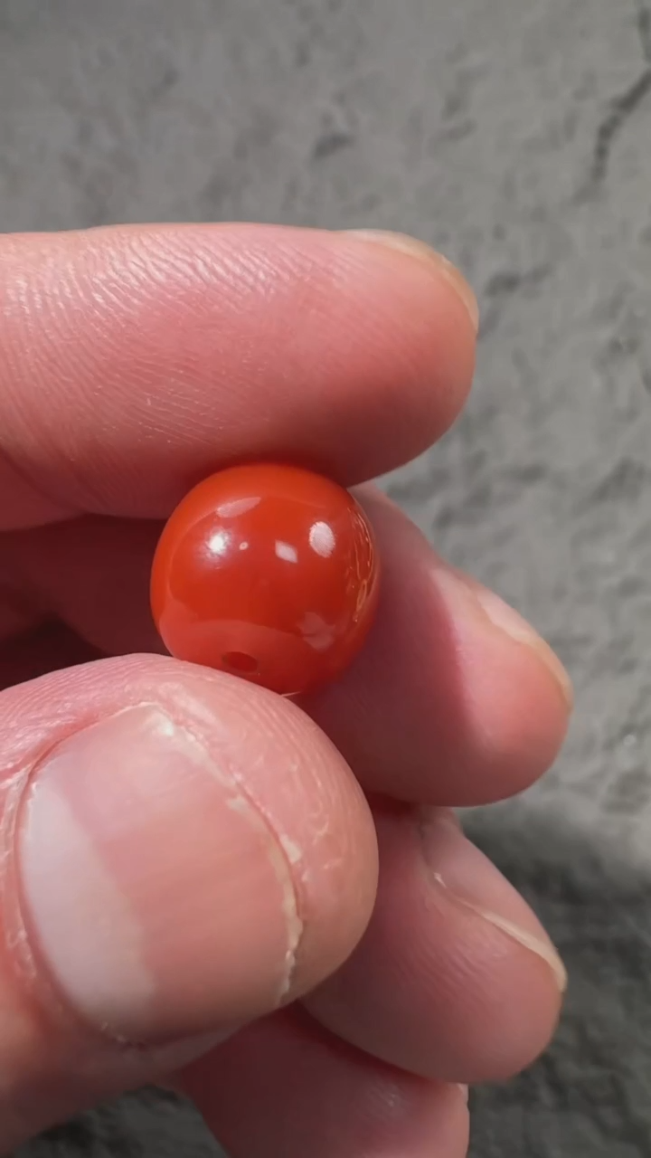 【闪购商品】南红玛瑙老型未镶嵌玫瑰锦老型单珠11.8mm