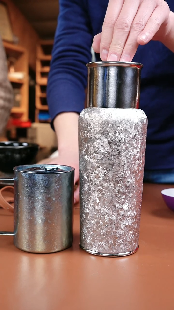 1 辉哥粉丝福利 茶忆背带款钛杯 雪花银
