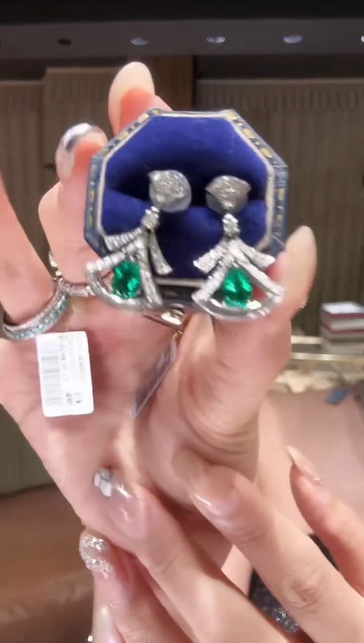 铂Pt950镶嵌耳饰钻石AY0440-PT