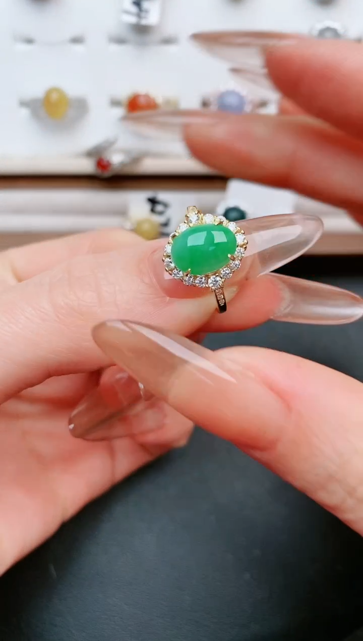 【闪购商品】翡翠戒指银S925镶嵌....