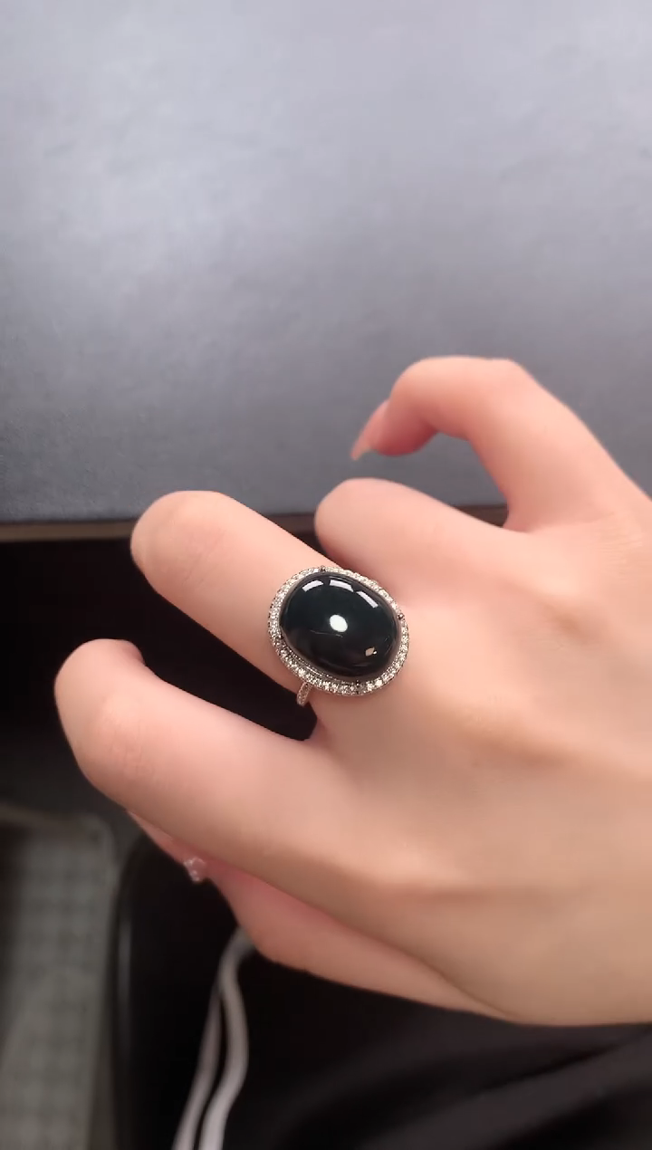 【闪购商品】翡翠戒指银S925镶嵌6515124