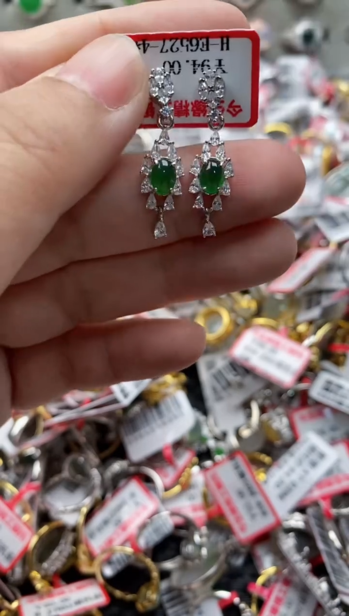 【闪购商品】翡翠戒指银S925镶嵌222222---4