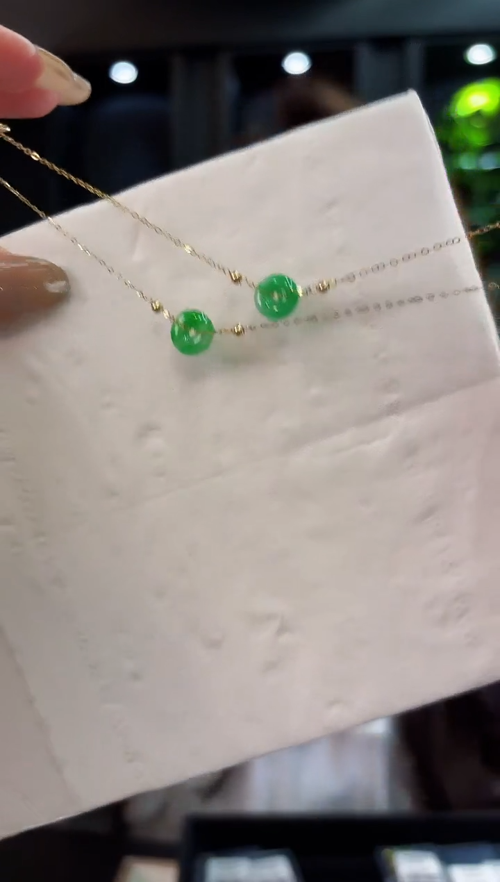 18K金镶嵌手链翡翠缅料A货/多样性发货/一件