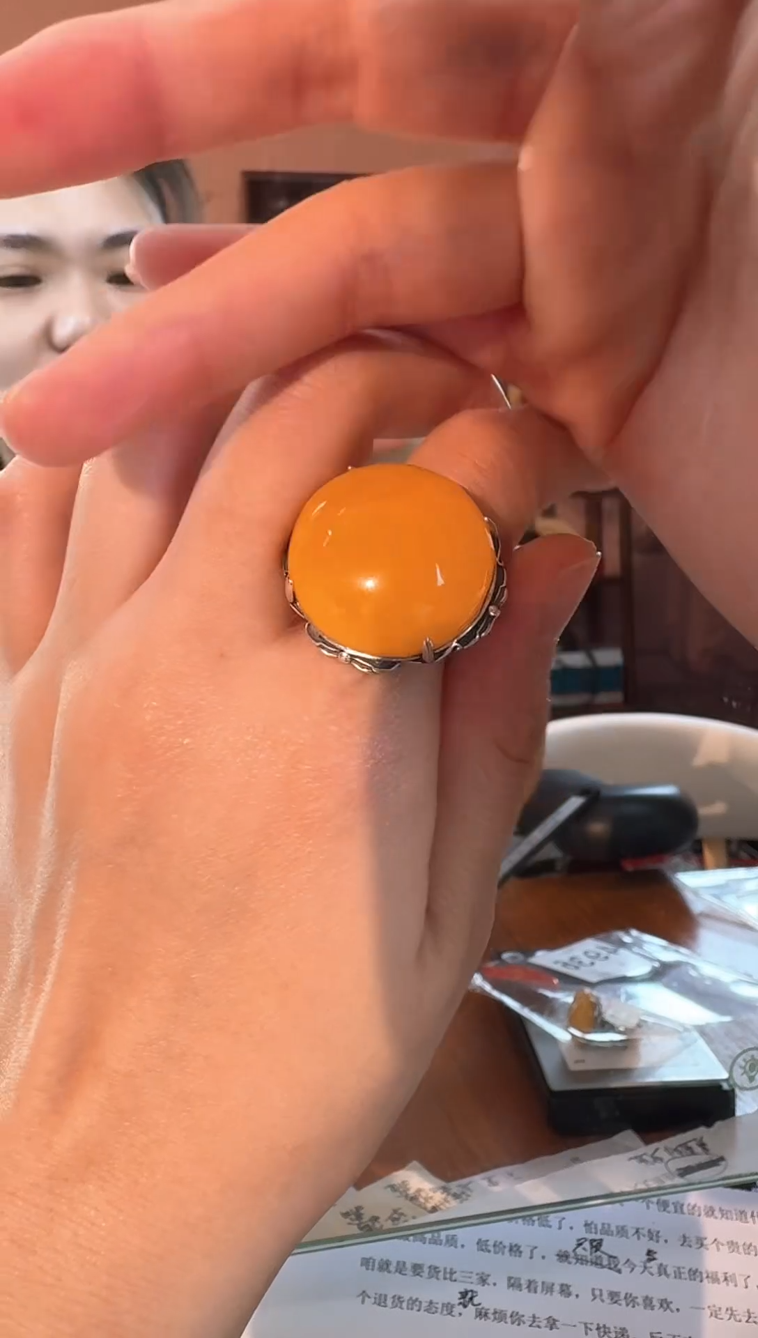 银S925镶嵌颈饰蜜蜡3438天然珠宝奇石假一罚十