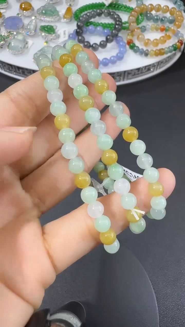 【闪购商品】翡翠手串未镶嵌H0305-S557-18多样性一件