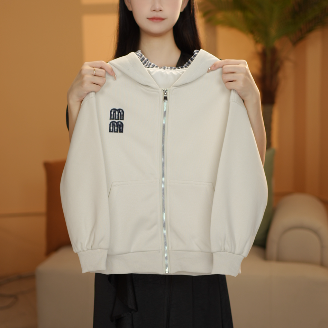 女童2025秋外套清新碎花纹路冲锋衣时尚外套QWT25162