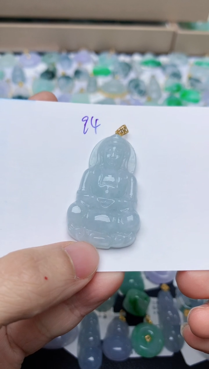 【闪购商品】翡翠颈饰18K金镶嵌天然翡翠A货   