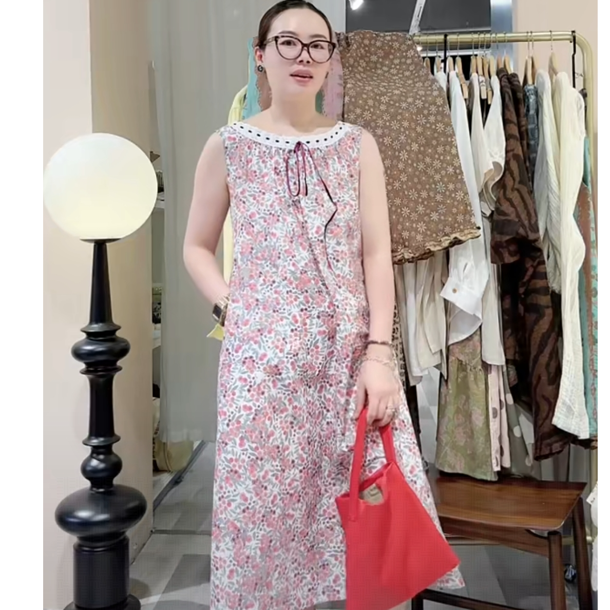 【超级红】粉色 夏季睡裙全棉居家服睡裙