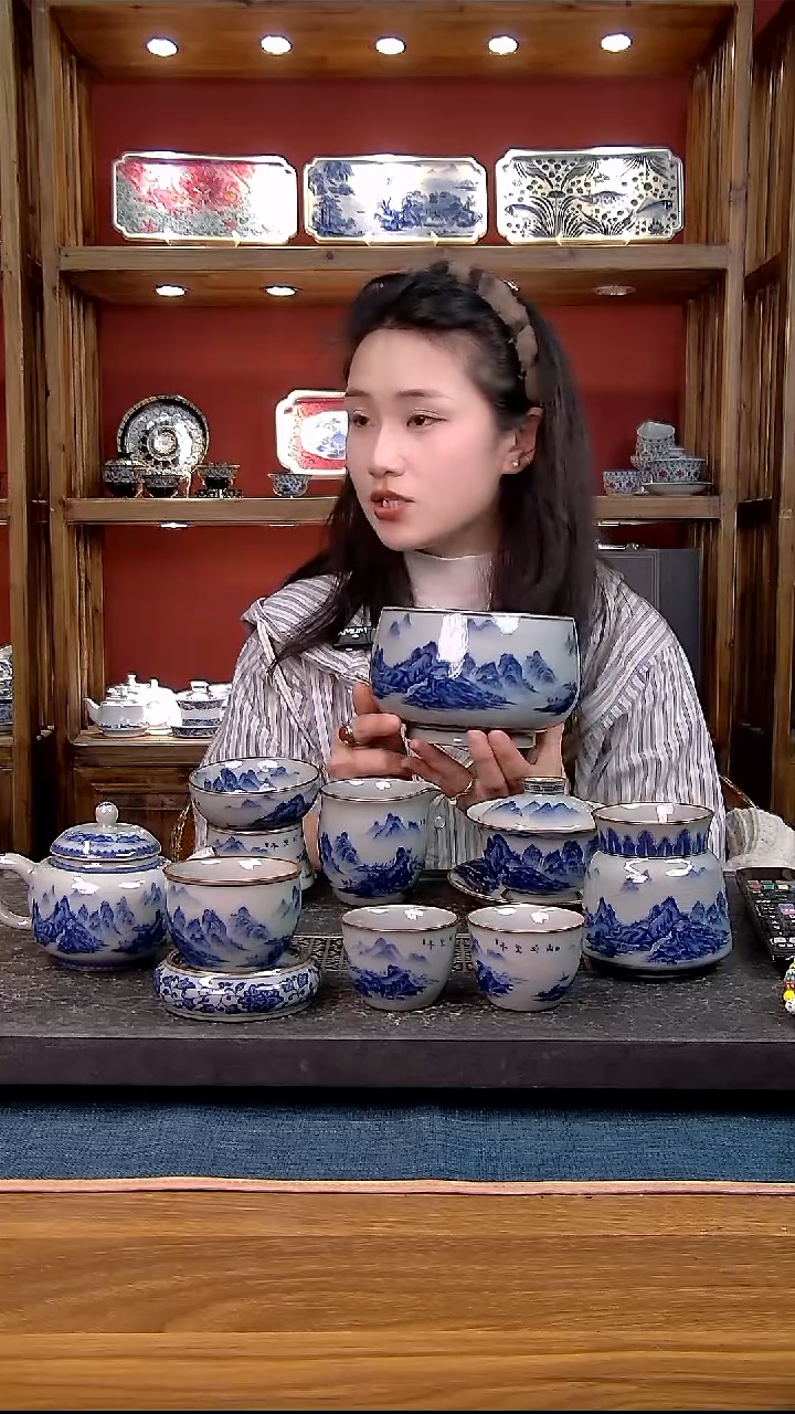 简装家用款10件套 老陶泥开片纹陶瓷茶具