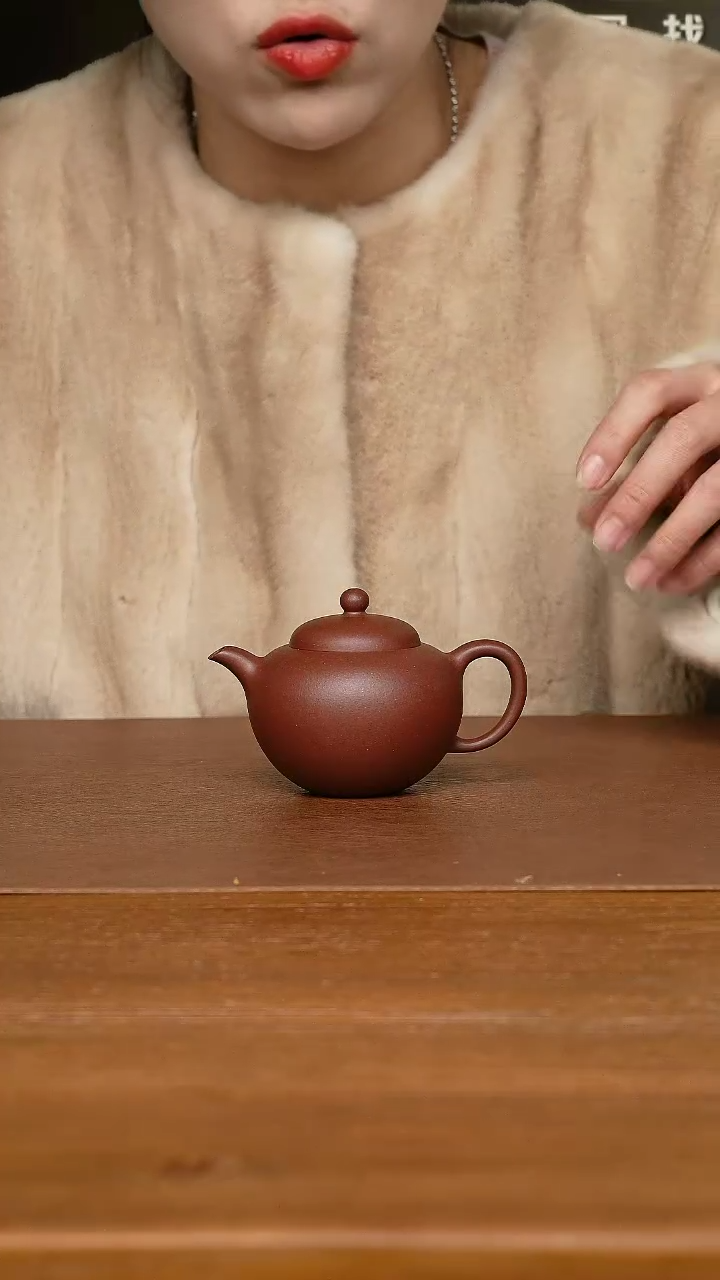 【闪购商品】紫砂茶壶-徐敏一粒桃  底槽清155cc