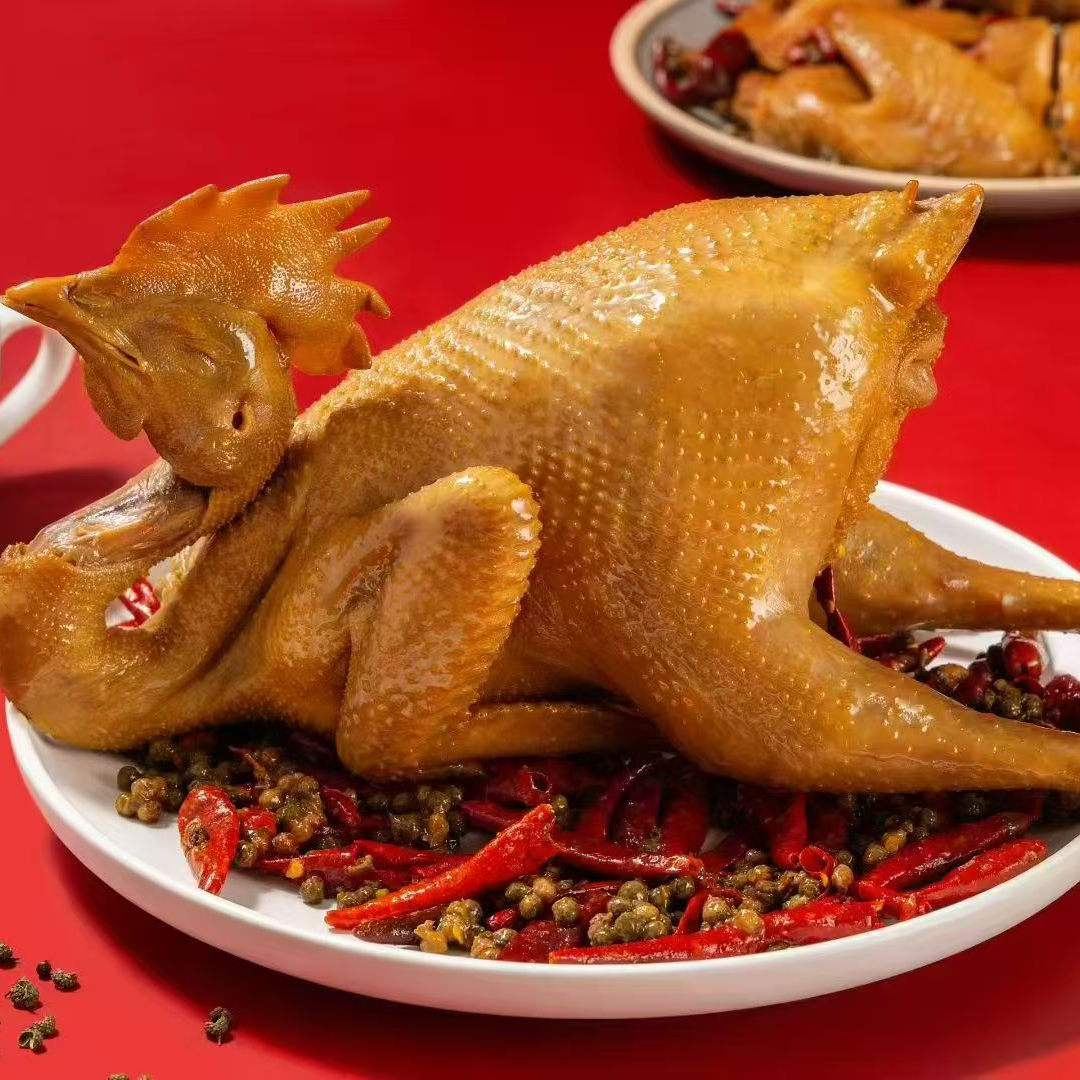 临沂特色麻椒鸡鲜香熏烤工艺肉质紧实即食下酒菜休闲肉类零食
