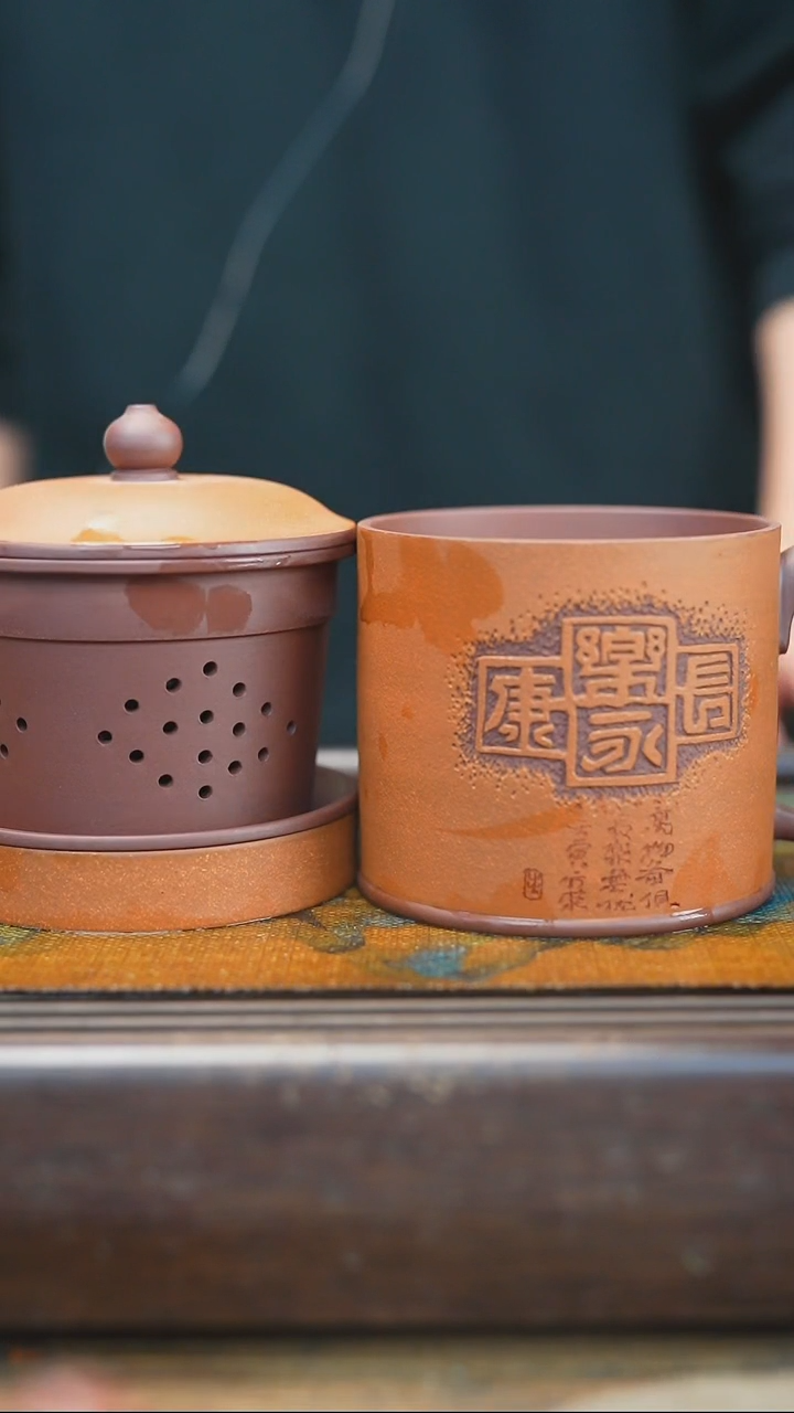 【闪购商品】紫砂茶杯2.18  粉浆 五件套