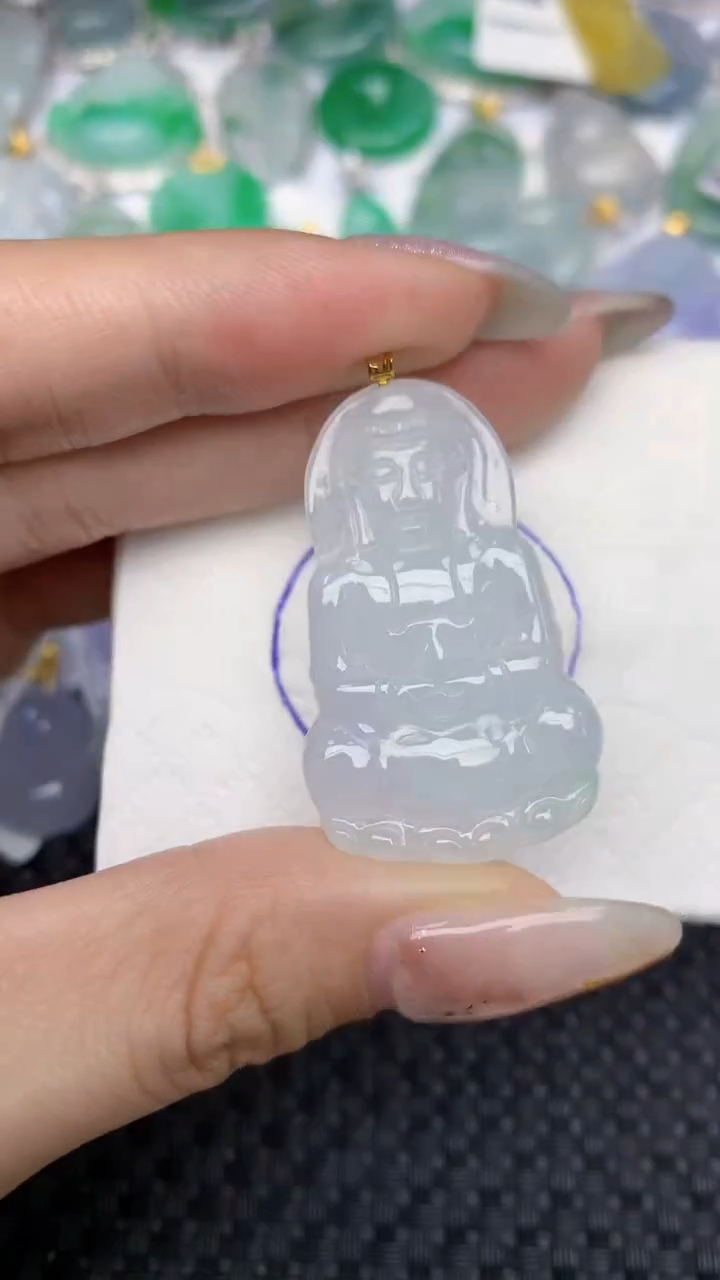 颈饰未镶嵌翡翠天然缅甸翡翠a货百元以上9元证书费自理