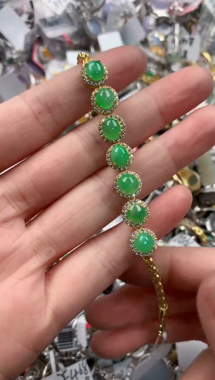 银S925镶嵌戒指翡翠333                 3