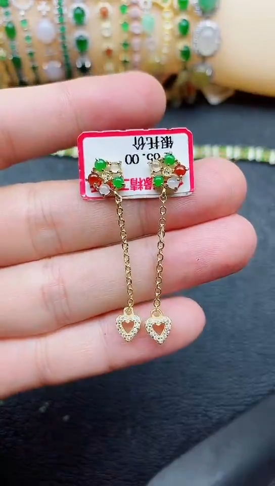 银S925镶嵌戒指翡翠1