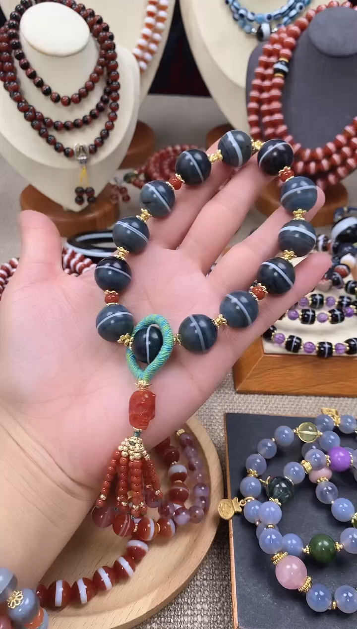 【闪购商品】玛瑙/玉髓手持合金手持