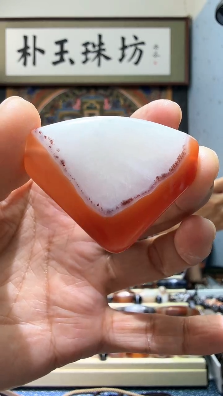 【闪购商品】南红玛瑙颈饰未镶嵌板珠42*34*8