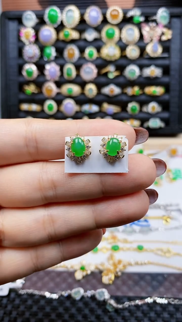 银S925镶嵌戒指翡翠147