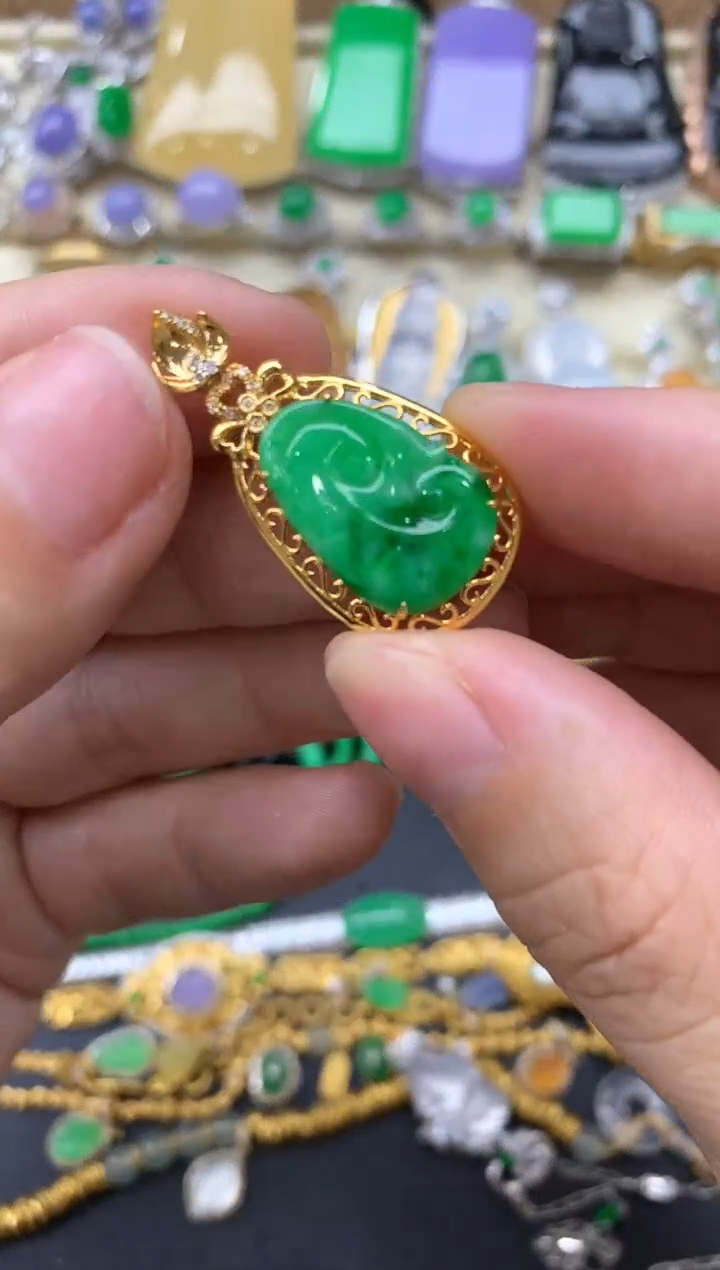 【闪购商品】翡翠颈饰18K金镶嵌319-中国好珍宝