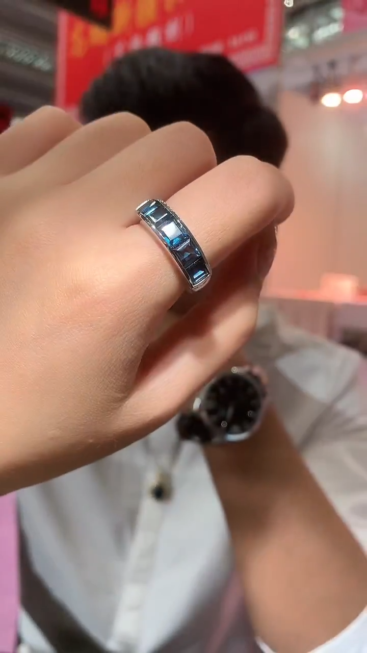 银S925镶嵌戒指托帕石【宝石世家严选】