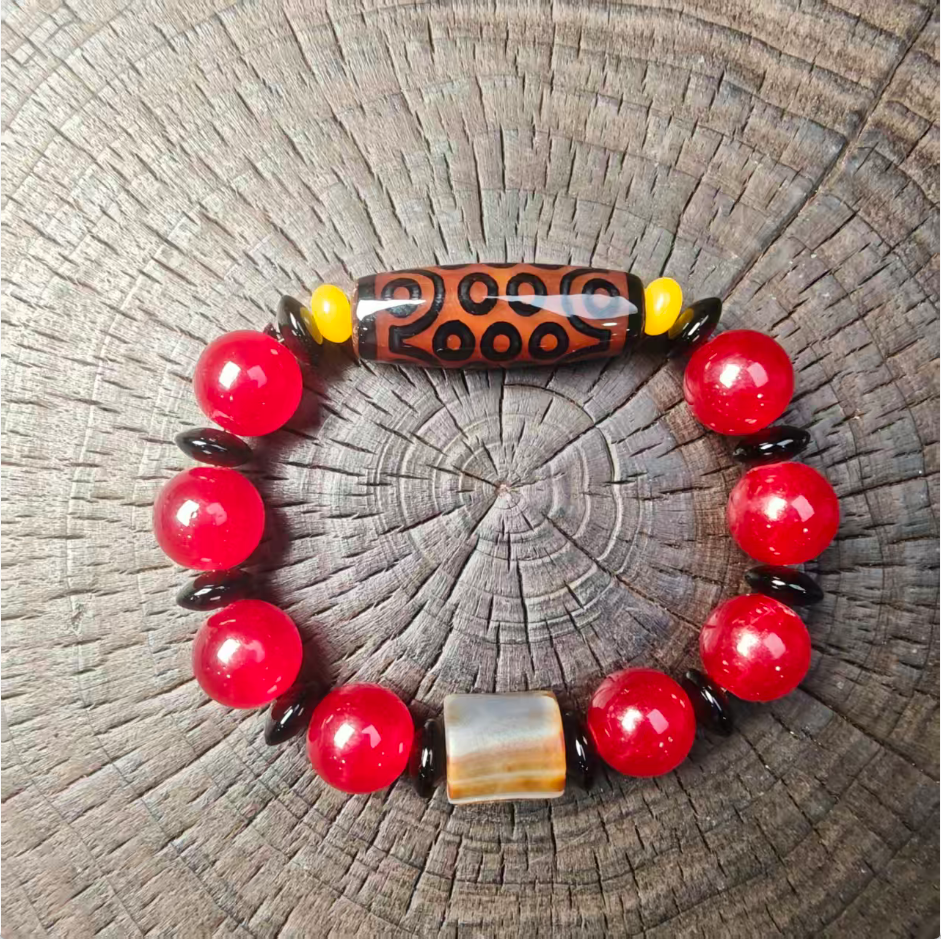 非金属珐琅手链 <米多缘>血沁二十一眼F舍子手串（多样性发货）