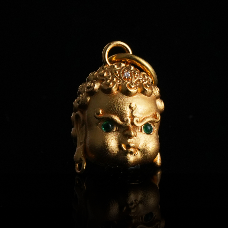 925银银制品 s925银制品 喜三福传承文创 Q版不动明王 潮流配饰