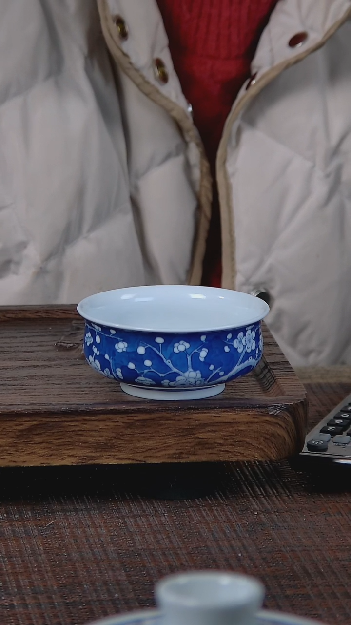 【闪购商品】折葵非器手工手绘冰梅矮炉式杯