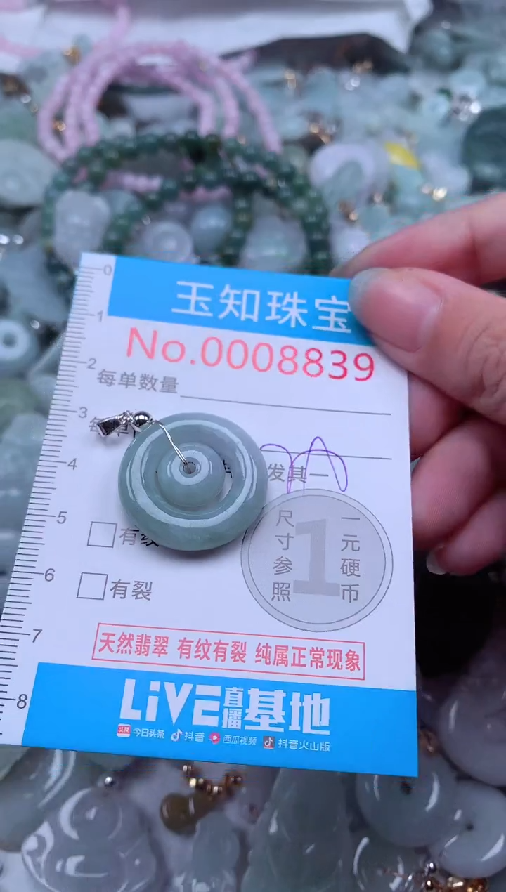 翡翠未镶嵌吊坠(不含链)8839