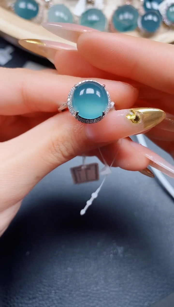 【闪购商品】翡翠戒指银S925镶嵌翡翠